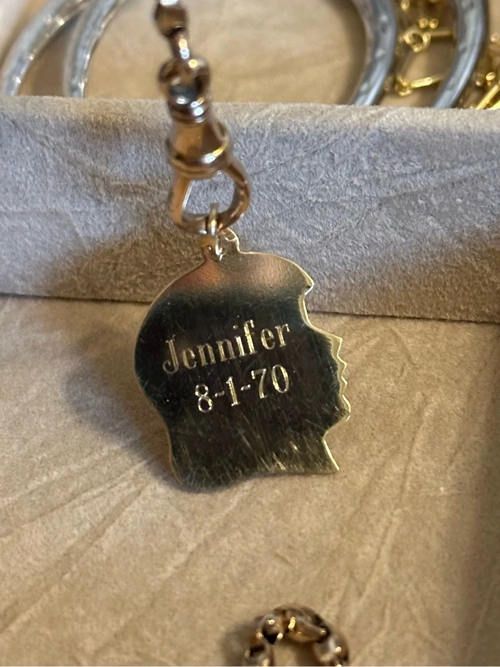 10k Solid Gold Silhouette Pendant Engraved 